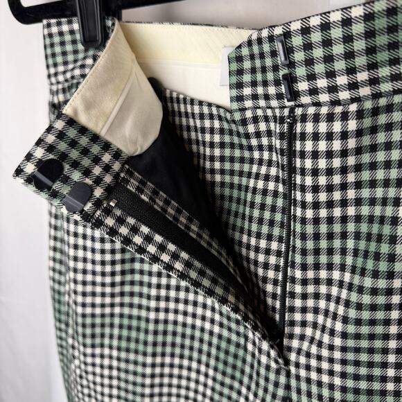 M.M.LaFleur Smith Straight Trouser Check Plaid Sharkskin Wool Pants 2 Preppy - Picture 8 of 9